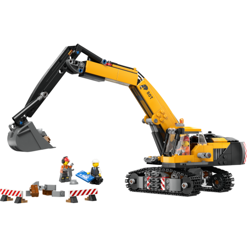 Yellow Construction Excavator