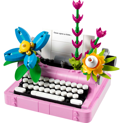 Typewriter with Flowers