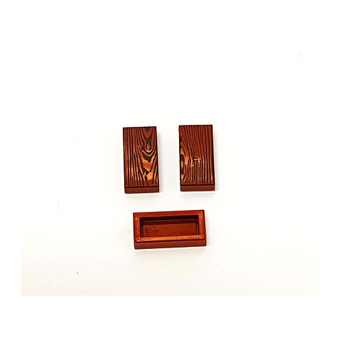 Wood tile 1x2 (reddish brown colour)