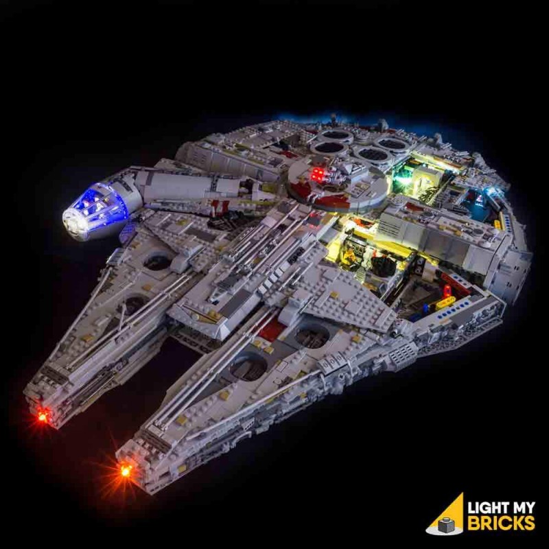 lego millennium falcon lights